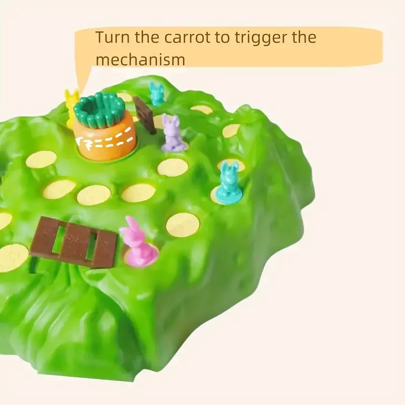 Carrot Rabbit Trap Table Board Defend Game Challenge Parent-Child Family Party Interactive Educational Puzzle Toy Gift