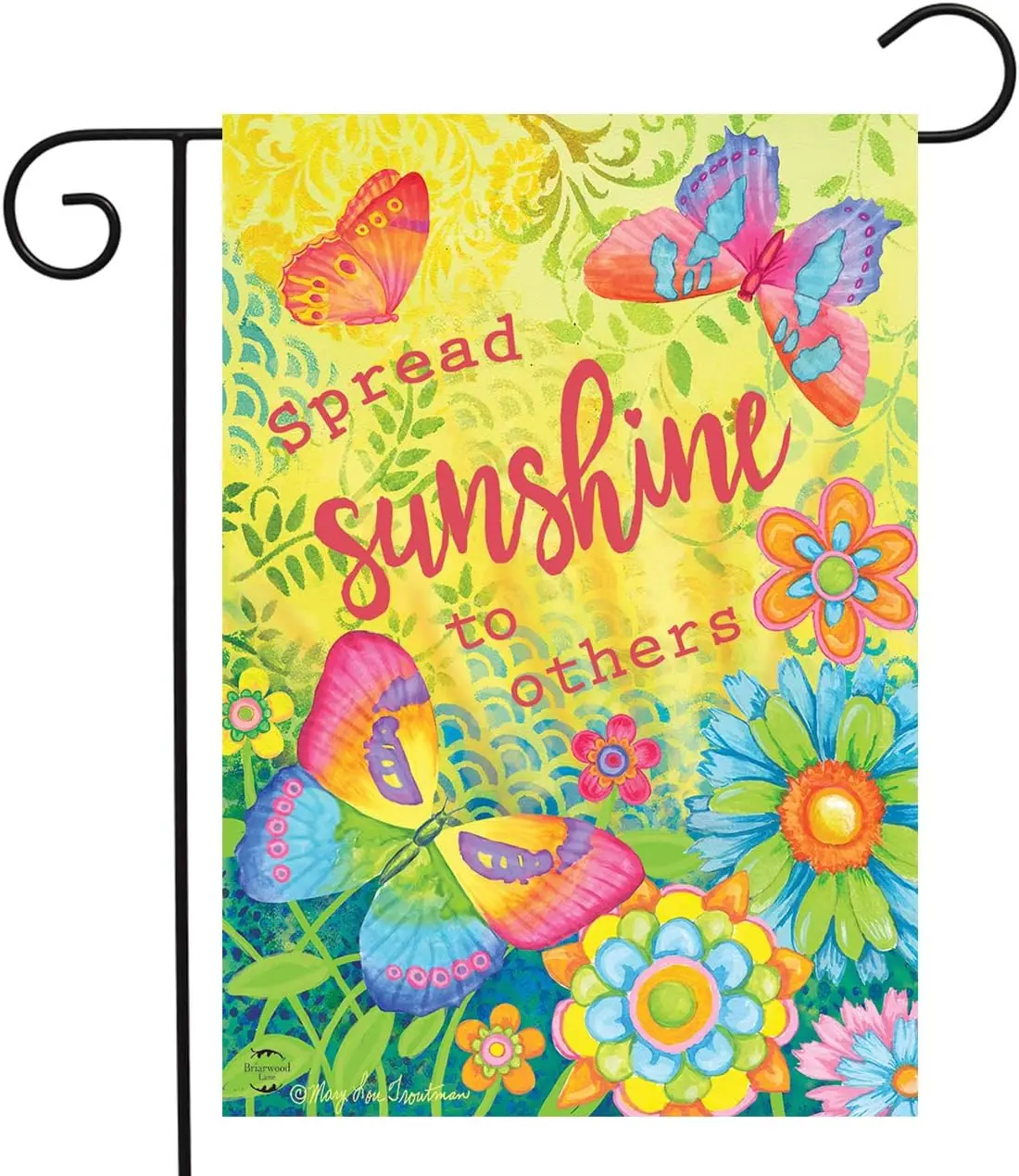 Spread Sunshine To Others Spring Garden Flag Floral Inspirational 12.5