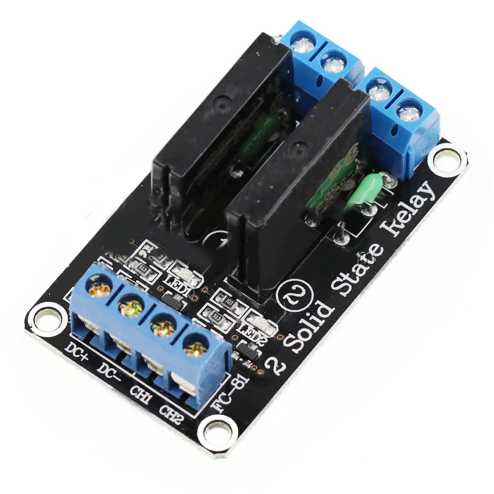 1pc 12V 1/2/4/8 Channel Solid State Relay Module With Fuse Protection Function For PLC Automation Control IoT Applications