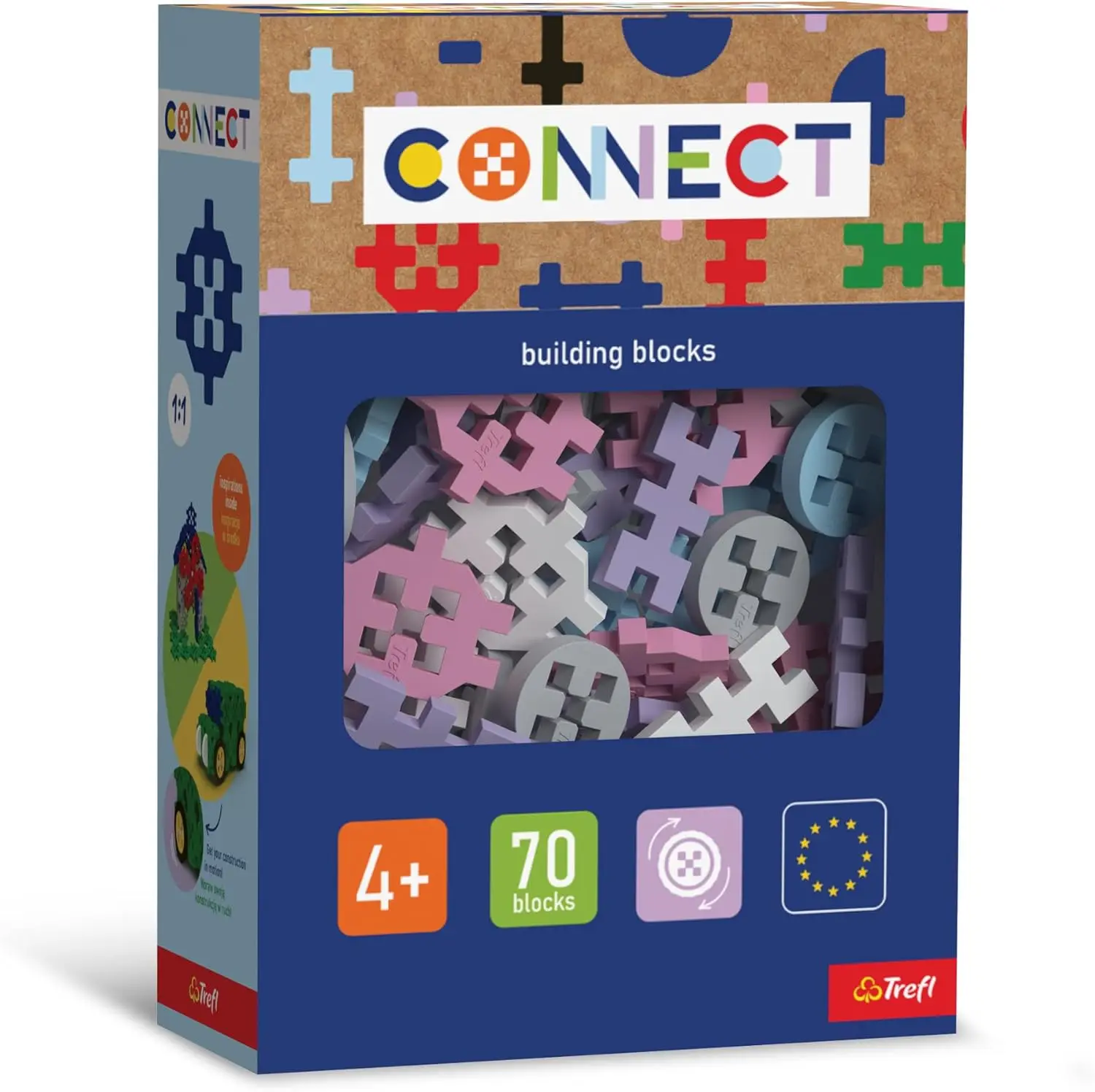 

Connect: Basic Girl Brick Set - 70 Bricks of Various Shapes, Creative Toy for Adults and Children Aged 4 and Over