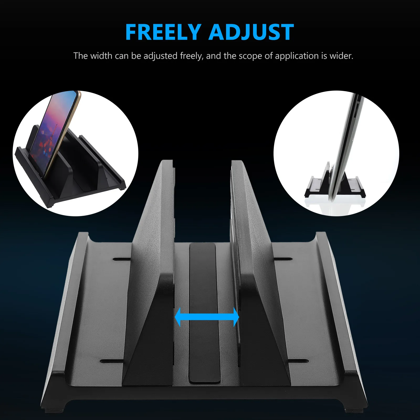 1Pcs Vertical Laptop Stand High Grade ABS Desktop Holder Stable Design Laptop Storage Rack for Home Office Dorm
