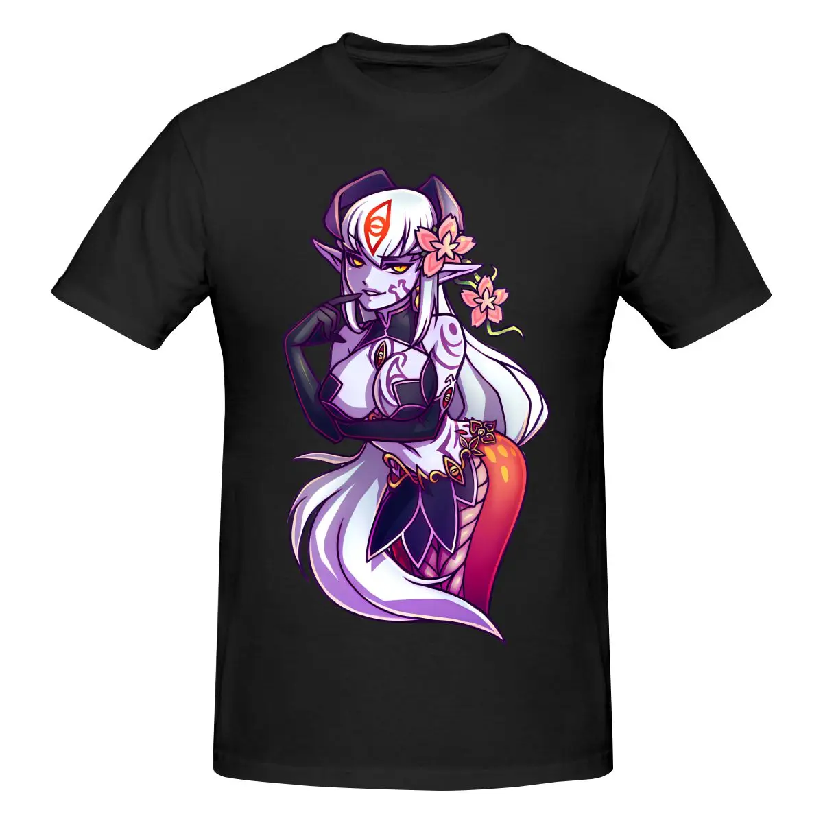 Camiseta masculina estampada Funny Monster Girl Quest - Alice Monster Lord, camiseta unissex com design próprio