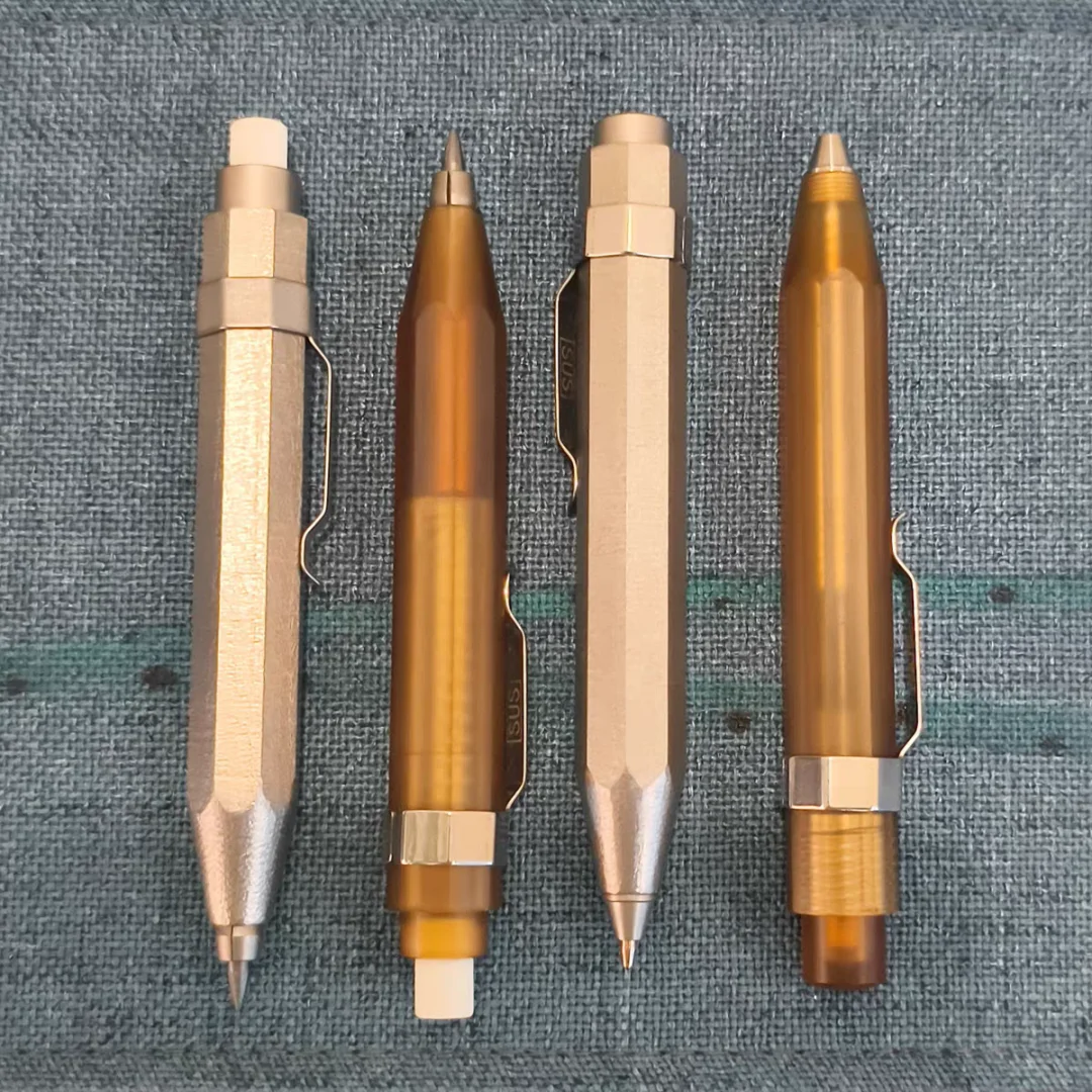 EDC Titanium Alloy Automatic Pencil, Octagonal HB Drafting Sketch Writing Press-Type