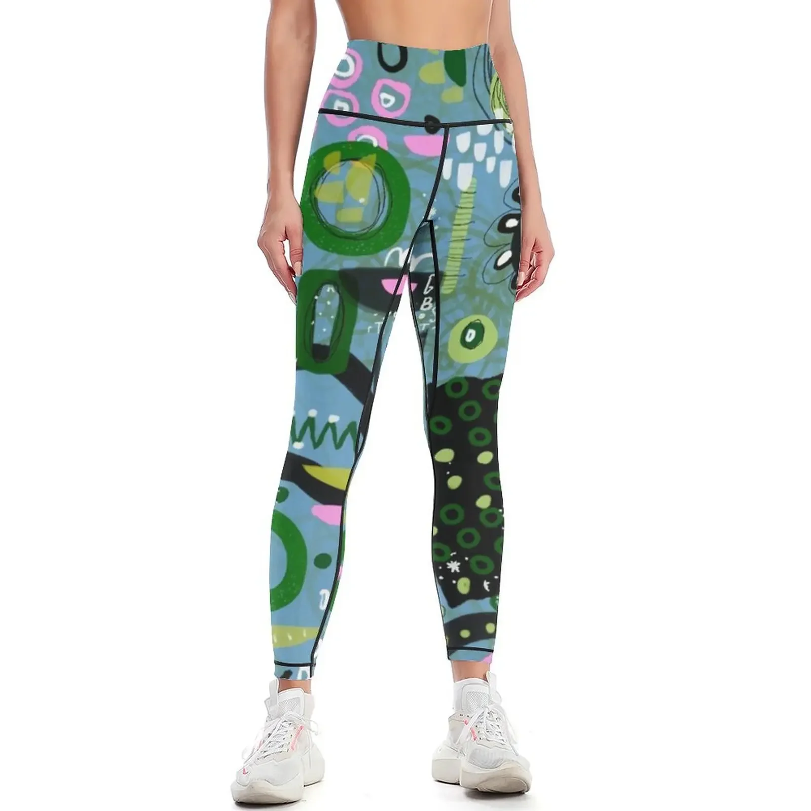 

Синие весенние леггинсы Bash, женские леггинсы пуш-ап, женские леггинсы с высокой талией для фитнеса, расклешенные женские леггинсы