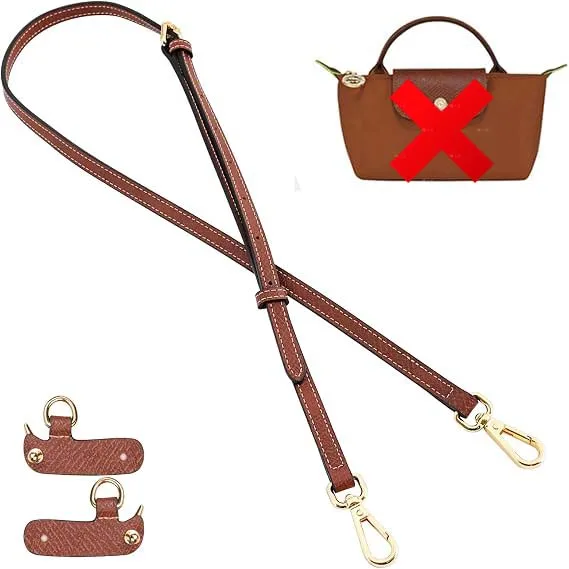 Leder Ersatz Umhängetasche Riemen für Longchamp Mini Tasche Schultergurt ohne Stanzen Modifikation Tasche Zubehör