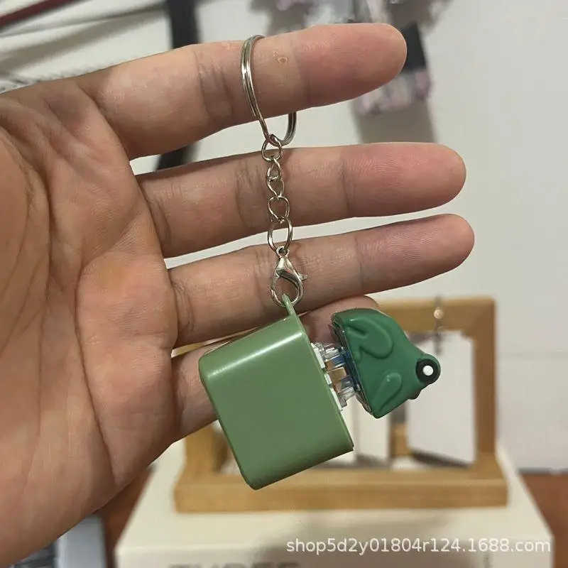 مضحك كراكينج الضفدع بطة المفاتيح لوحة المفاتيح القابلة لإعادة الشحن تململ الفرس الصوت كيرينغ مع ضوء LED لتخفيف التوتر #5