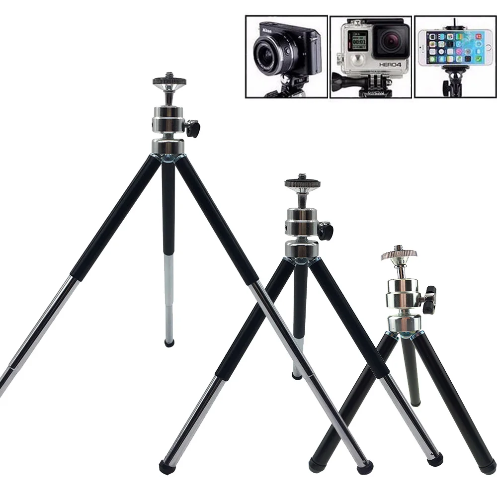 Mini Tripod With Holder For Xiaomi Huawei Samsung Iphone Smartphones Portable Tripod For Gopro hero 3/4/5 6 7 SJcam DV Cameras