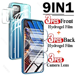 9in1 Full Covers Front Back Hydrogel Film for Xiaomi Poco X3 GT Fingerprint Screen Protectors for Xiaomi X 3 G T Camera Lens HD
