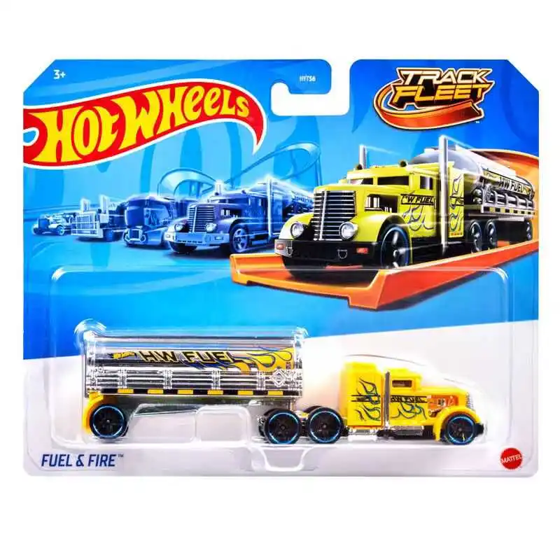 Original Hot Wheels Car Track Fleet Transformers Diecast 1/64 Toys Boys Optimus Prime Volvo Drift Camper Hauler Birthday Gift