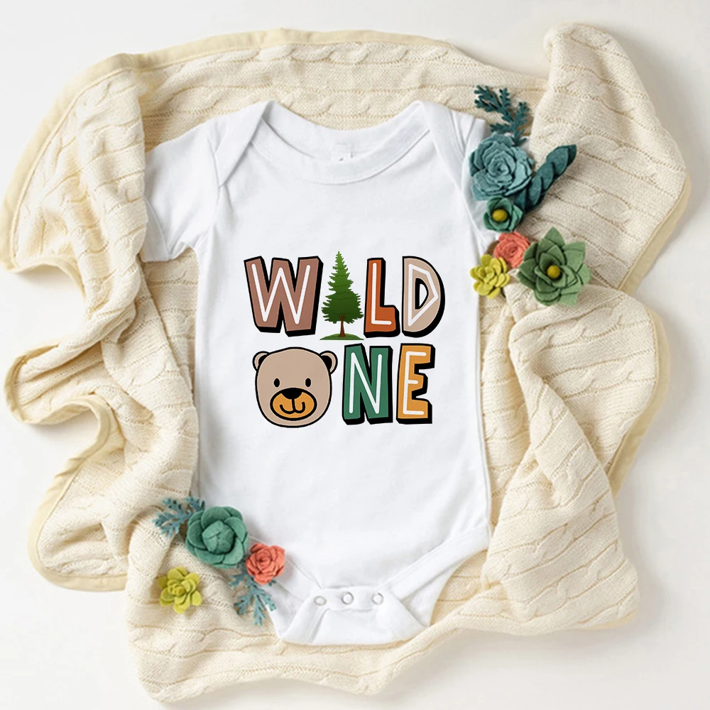 Cute Animal Newborn Girl Clothes Cotton Cartoon Kawaii Wild One Baby Boy Bodysuits Spain Fashion Trend Ropa De Bebe Niño Niña