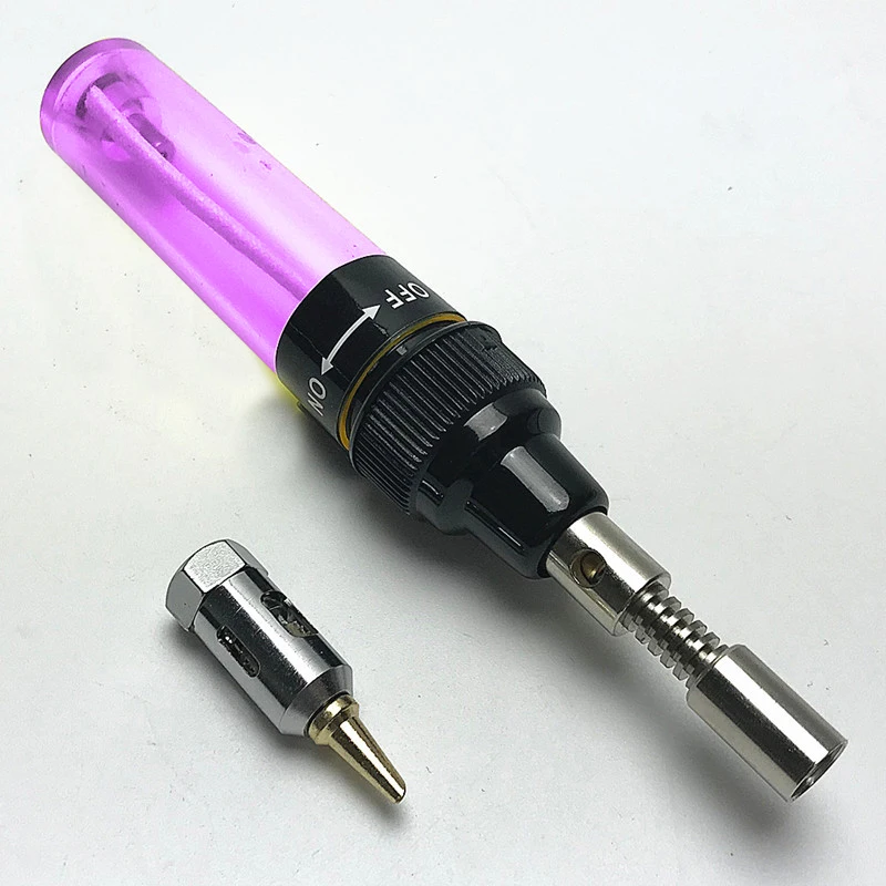 1 set 4 In 1 Portable Soldering Iron Kit 1300 Celsius Welding Pen Burner Blow Torch Gas Soldering Iron Cordless Butane Tip Tool