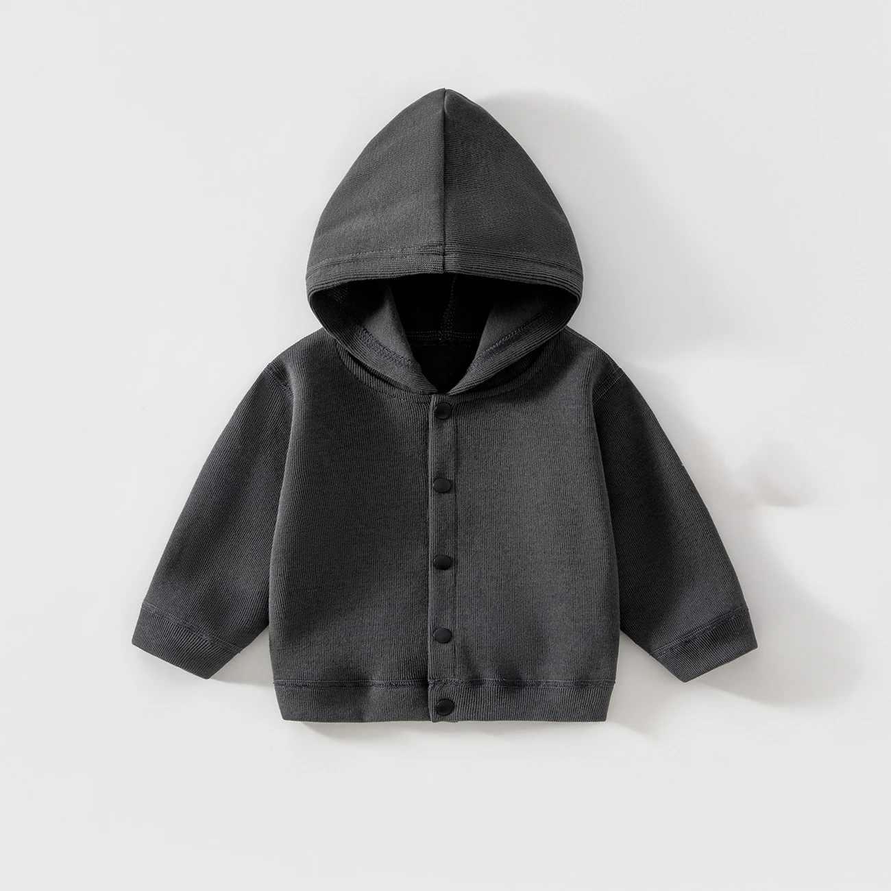 Toddler Hooded Thin Knit Cardigan  Korean Style A Class Child‘s Clothes for Autumn Solid Color Outerwear For Children