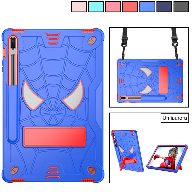 

Heavy Duty Armor Tablet Case For Samsung Tab S7 S8 S9 FE Plus 12.4 inch SM-X810 SM-X610 SM-X510 X710 Kids Stand Shockproof Cover