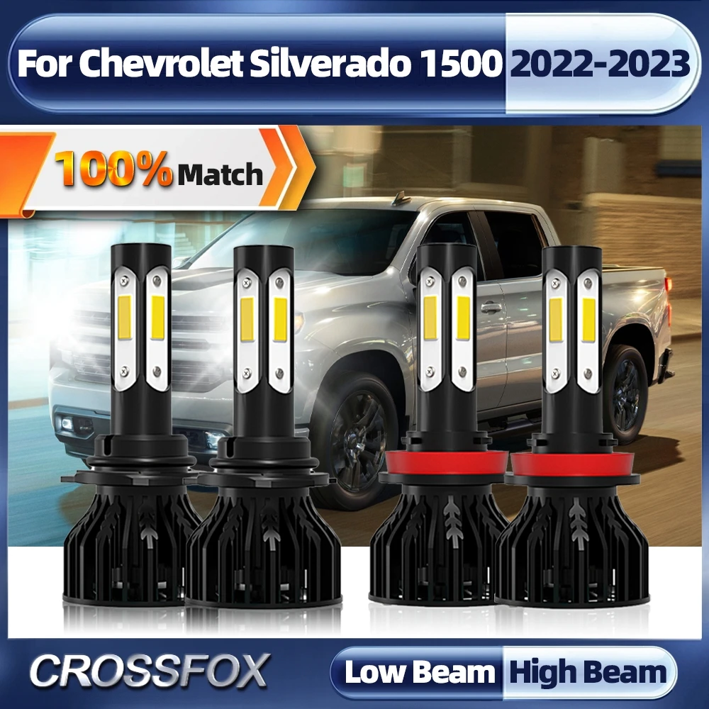 

360W 60000LM LED Headlight Bulb Turbo LED Lights Canbus Auto Headlamp 6000K White 12V For Chevy Silverado 1500 2022 2023