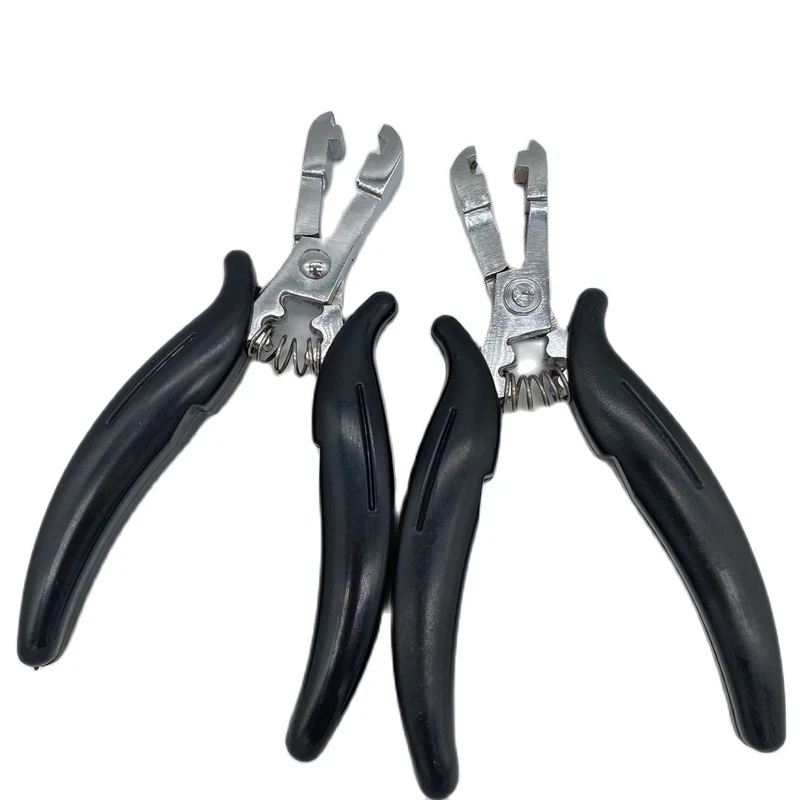 ملاقط لاصقة من الكيراتين PR، وصلات شعر مربعة الفم، مشابك شعر مستعار، أدوات صنع وصلات الشعر، مجموعة أدوات #6