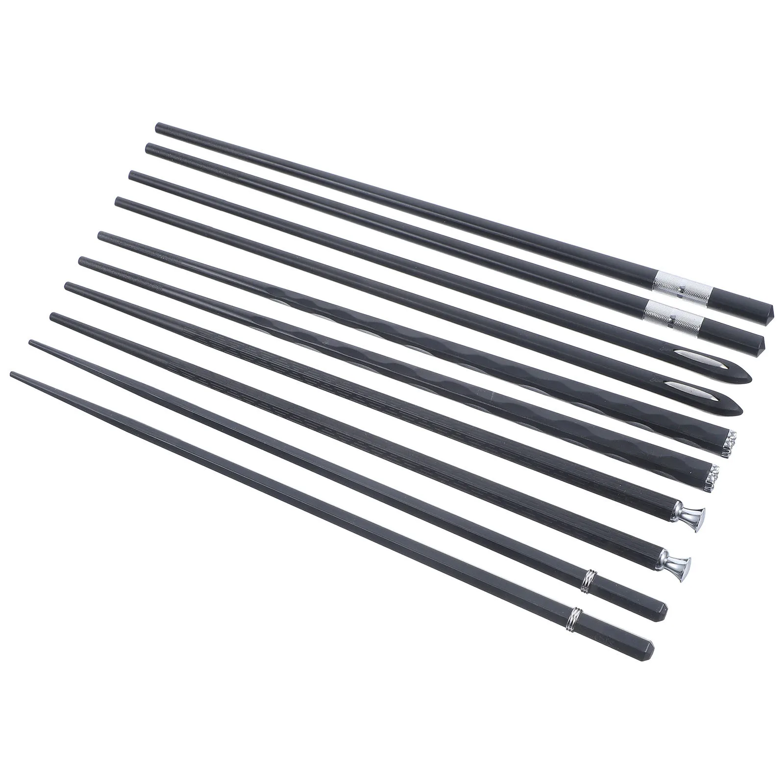 

5Pairs Anti-Slip Fiberglass Chopsticks Heat-Resistant Non-Breaking Japanese Chinese Style Reusable Household Tableware