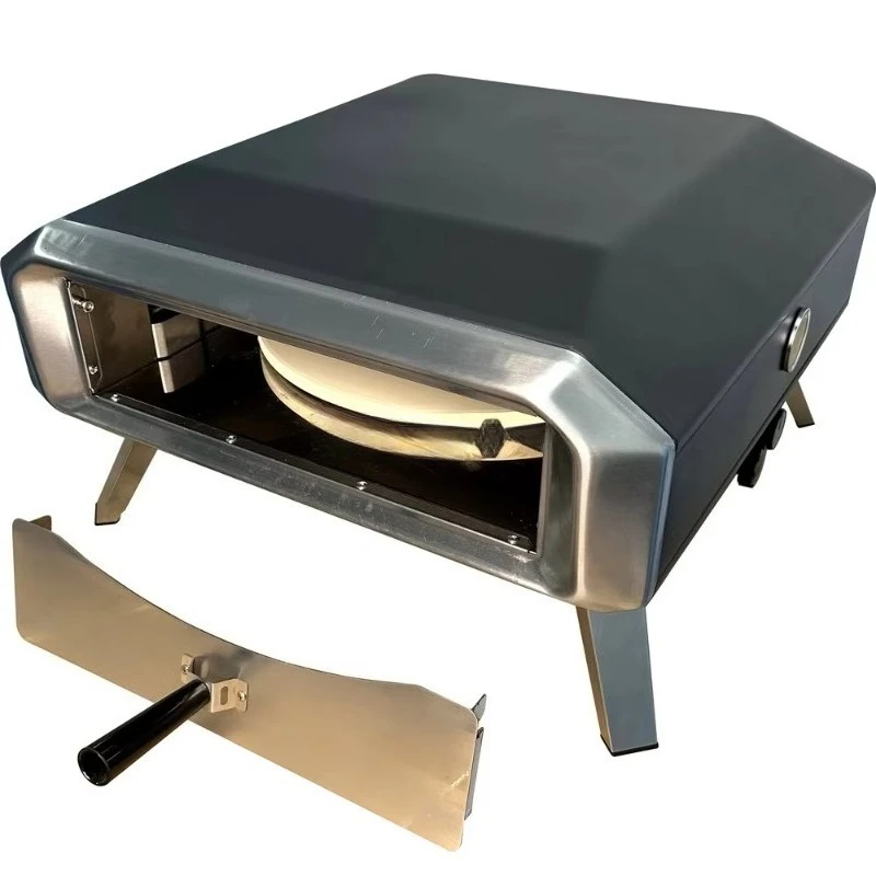 

New Design 16 Inch CE Certified Household Manual Rotating Pizza Gas Oven for Cooking Camping