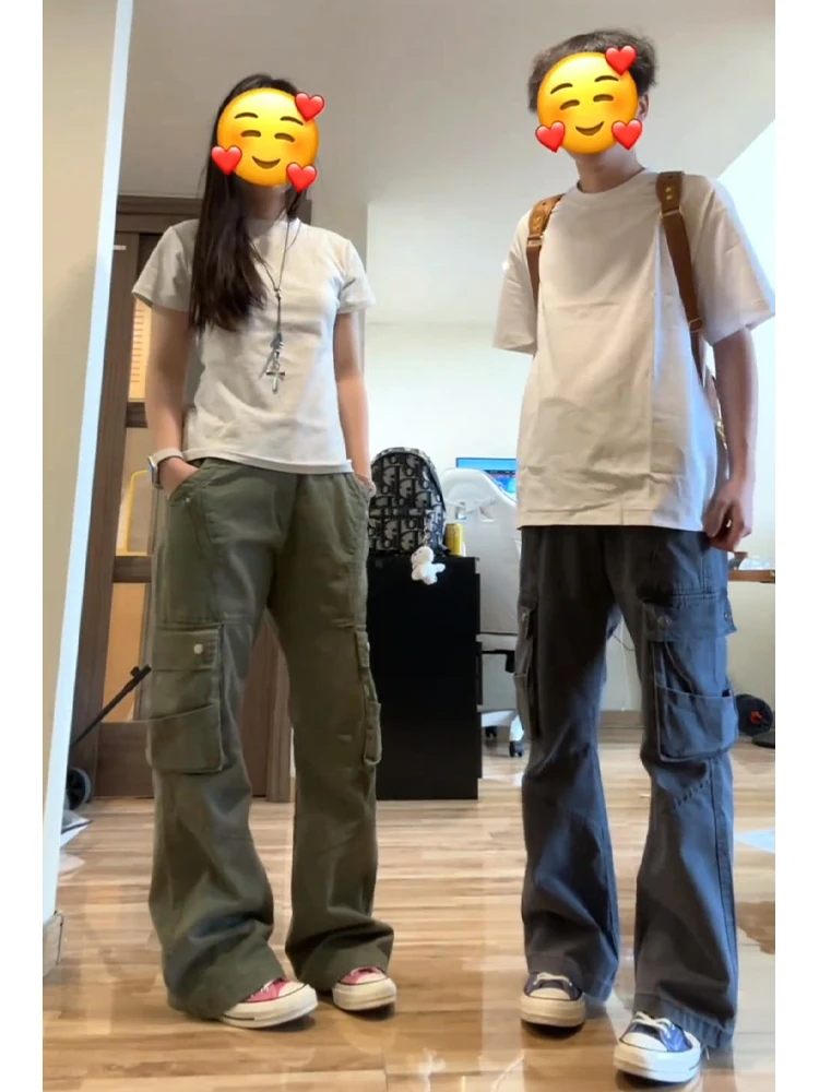 

Американские ретро-брюки в стиле деконструкции для мужчин: модные весенние джинсы-клеш в стиле High Street, прямые повседневные брюки CleanFit