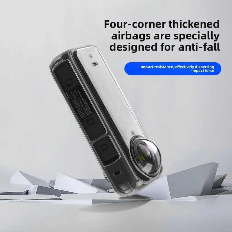 Transparent Protective Case For Insta360 X4 Anti-Scratch All-around Protector Soft TPU Cover For Insta 360 X 4 Accessories