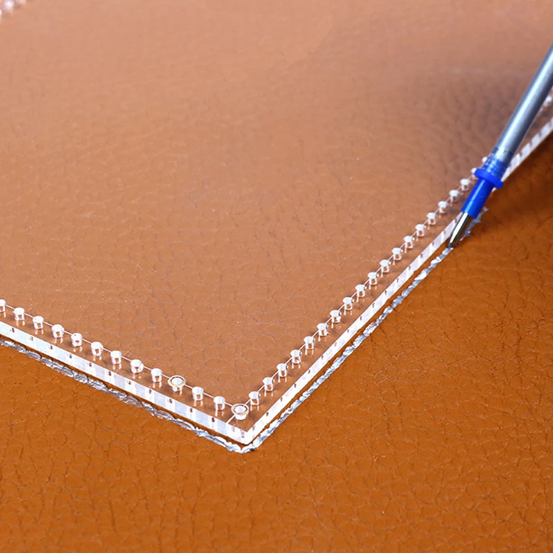 1pc Leather Acrylic Cutting Template DIY Leathercraft Drawing Scrapbooking Emboss Decorative Corner Pattern Sewing Stencil Tool
