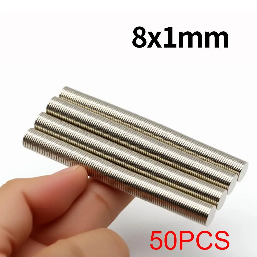 8x1mm supersterke neodymiummagneet N35 NdfeB permanente magnetische imanes ronde krachtige magneten koelkastmagneet