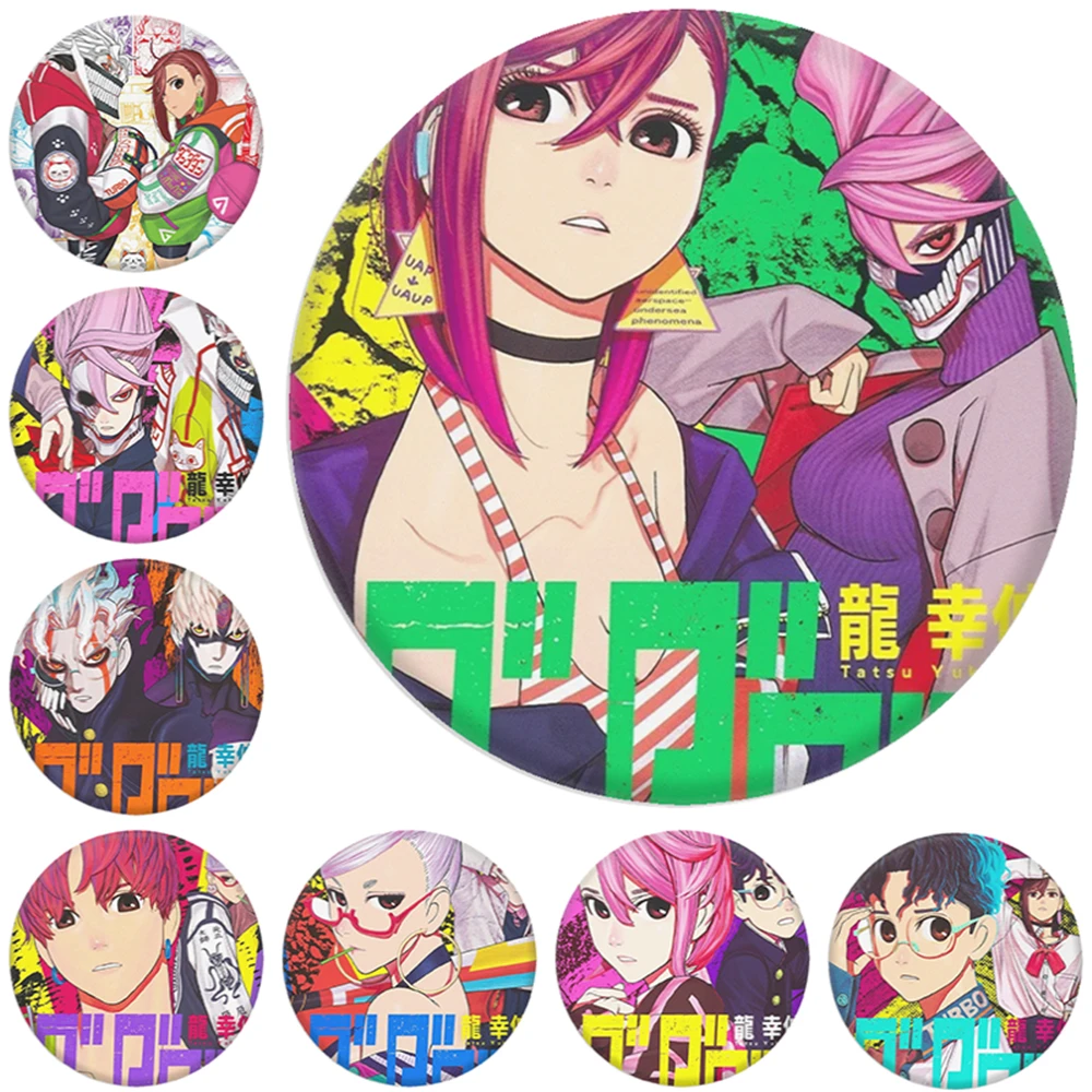 58 มม.อะนิเมะ DAN DA DAN Ayase Momo Takakura Ken Enjōji Jin Seiko คอสเพลย์เครื่องแต่งกาย Badge Pin SPTE Tinplate เข็มกลัด Prop Xmas ของขวัญ