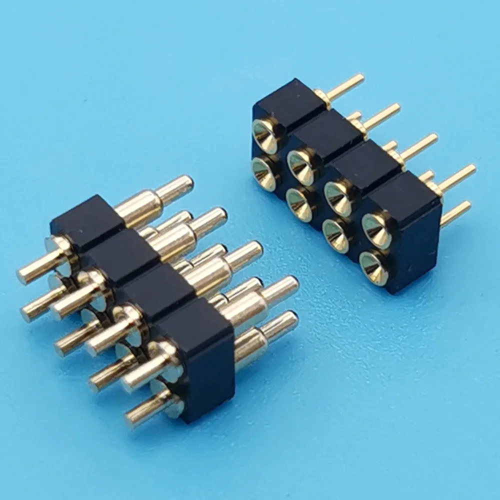

1pc 2.54 Pitch Pogo pin Male Female Chassis Conductive Pin 8P Battery Charging Connector Power Supply Current Test Spring Pin