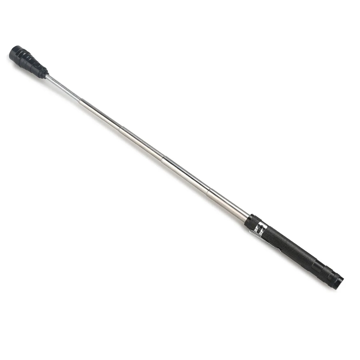 3 Led Black Telescopic Zoomable Flexible Magnetic Flashlight 55Cm 360° Rotatable 1Kg Load Aluminum Case Hands-Free Lamp For