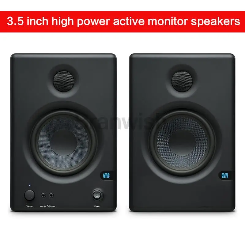 3.5 Inch High-power Monitor Speaker HiFi Professional Fever Recording Studio Active Desktop DIY Home TV Audio Bluetooth Speaker