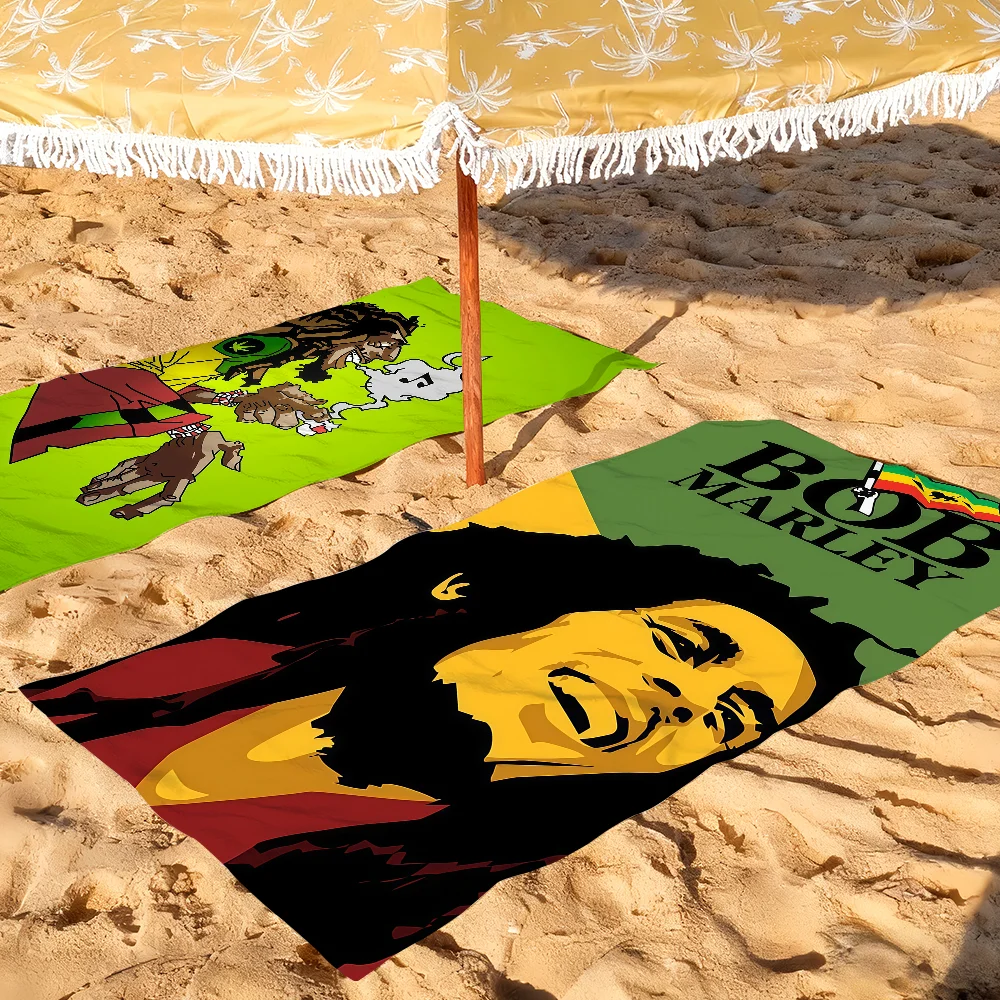Singer B-Bob M-Marley Beach Towel For Beaches Yoga Studios Gyms Hot Springs Swimming Pools And Picnics