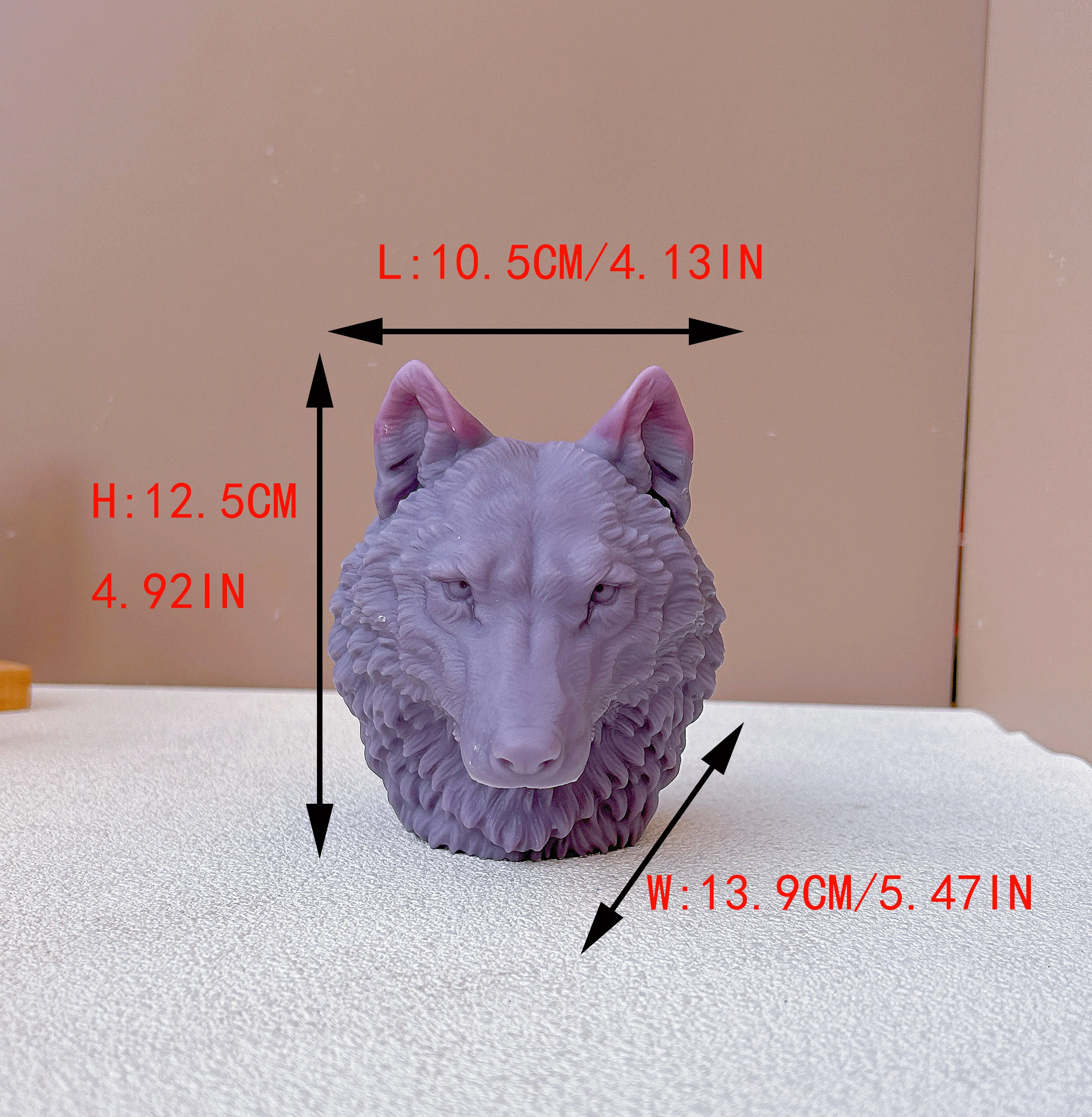 New Animal Wolf Lion Gypsum Statue Mold DIY Wolf Head Lion Head Candle Silicone Mold Holiday Party Home Decoration Gift