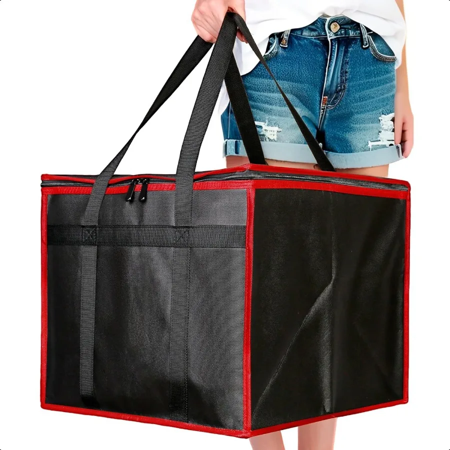 Insulated Pizza Delivery Bag 16 x 16 x 14 Pizza Warmer Bags for Carry Hot Doordash Bag Food Warmers for Parties Pizza Pack Insu
