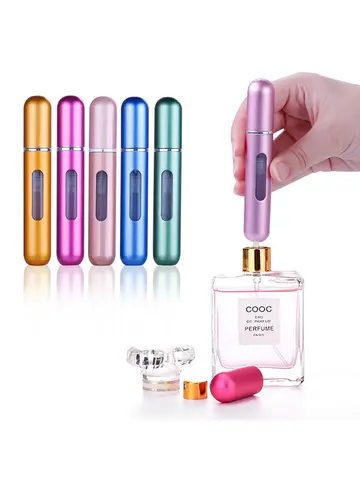 5ml Bottom Charge Perfume Refillable Bottle Liquid Container For Cosmetics Spray Bottling Dispenser Press Head Portable Travel