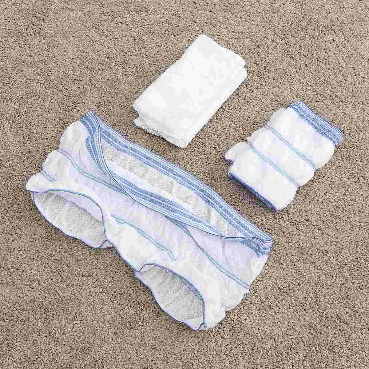 

4pcs Disposable Pants Briefs Mesh Underwear Unisex Incontinence Mesh Pants (Small Size+ Large SizeRandom Color)