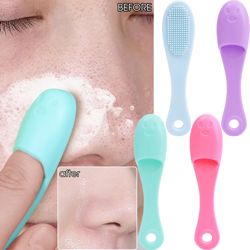 1-4 pezzi spazzola per massaggio facciale spazzola per la pulizia del viso del naso in Silicone strumenti di bellezza detergente per la cura della pelle domestica portatile Scrub nasale trucco