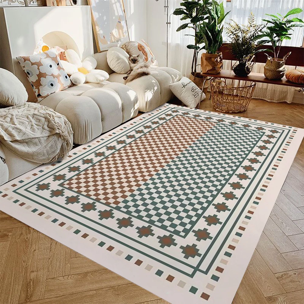 

Nordic Vintage Inspired Area Rug, Bohemian Ethnic Style Floor Mat for Living Room, Bedroom & Sofa Area, Home Decor Carpet
