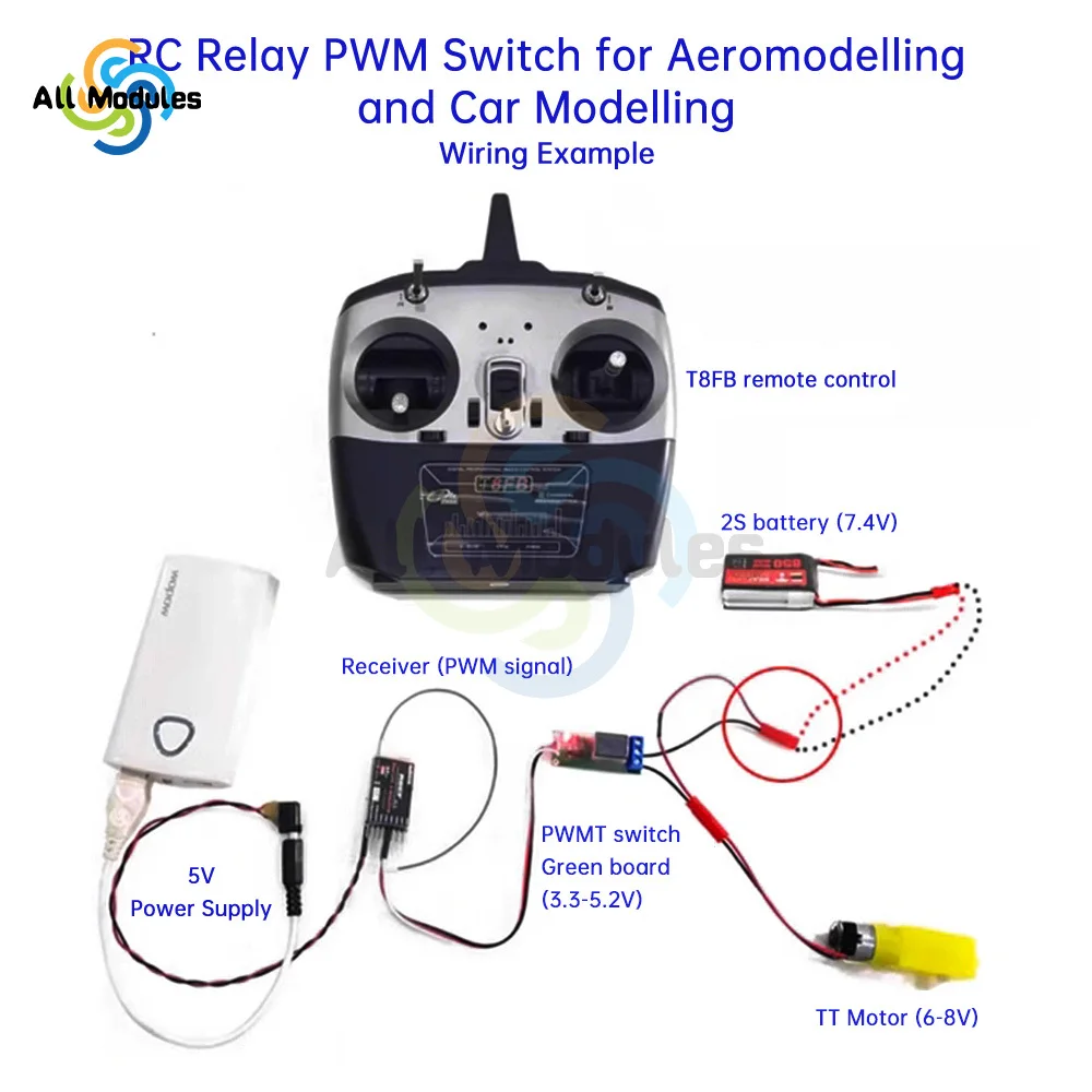 PWM Electronic Switch Relay 5-18V Aerial Light Control Model Airplane Car Model Boat Model Remote Control