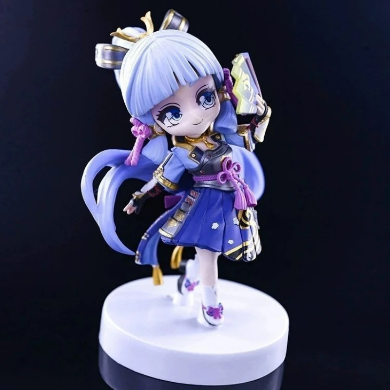 17cm Genshin Impact Kamisato Ayaka Q Version Character Pvc Statue Model Doll anime Collectible Children's Toys Birthday Gift