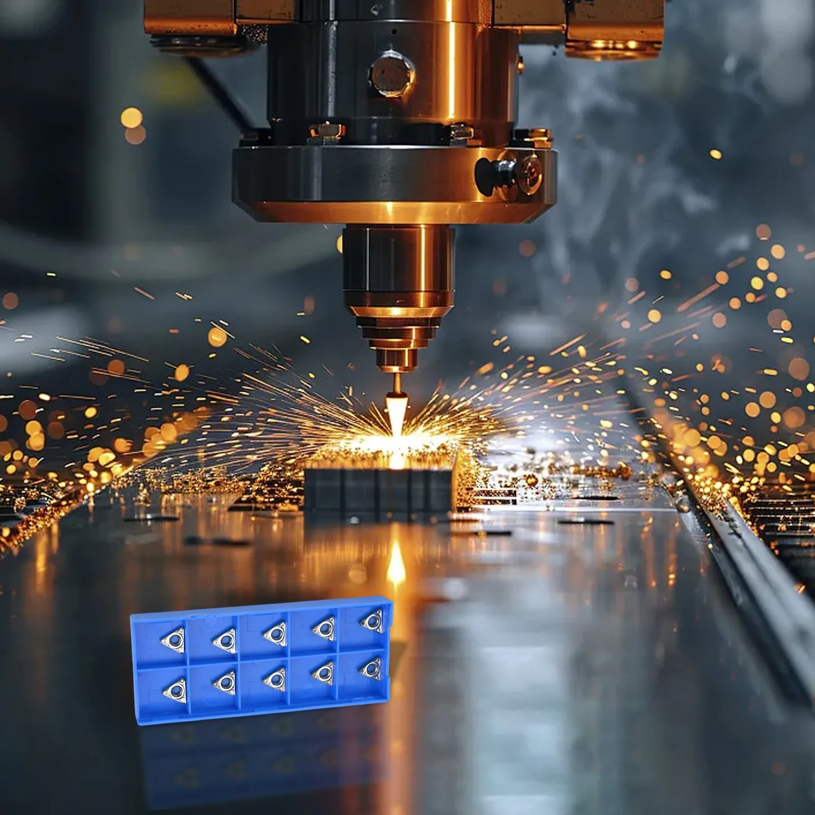 新品金属加工-tcgt110208-ak-インサート-インデックス可能インサート-旋削インサート-10-個-h01-超硬高グリップ強度-シルバー