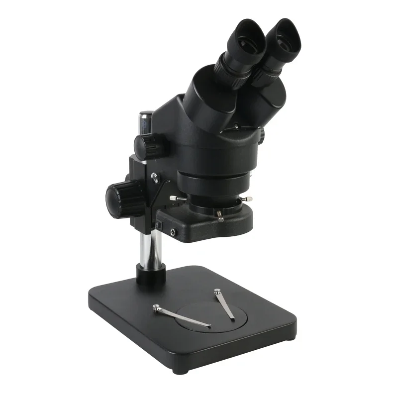 Imagem -04 - Microscópio Binocular Estéreo com Zoom Contínuo 7x45x Suporte de Ajuste de Elevação a1 Braço 56 Luz Led para Reparo de Telefone Industrial