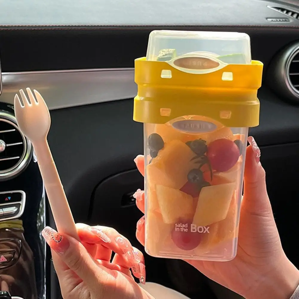 

Portable Yogurt Snack Cup Multifunctional Yogurt Cup with Spoon Lid Reusable Snack Container for Overnight Oats Parfait Bpa-free