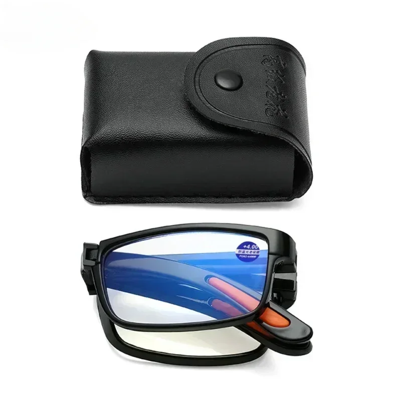 Folding Reading Glasses Anti Blue Light Eyeglasses Presbyopia Retro Unisex Pocket Glasses Portable Glasses Men Women