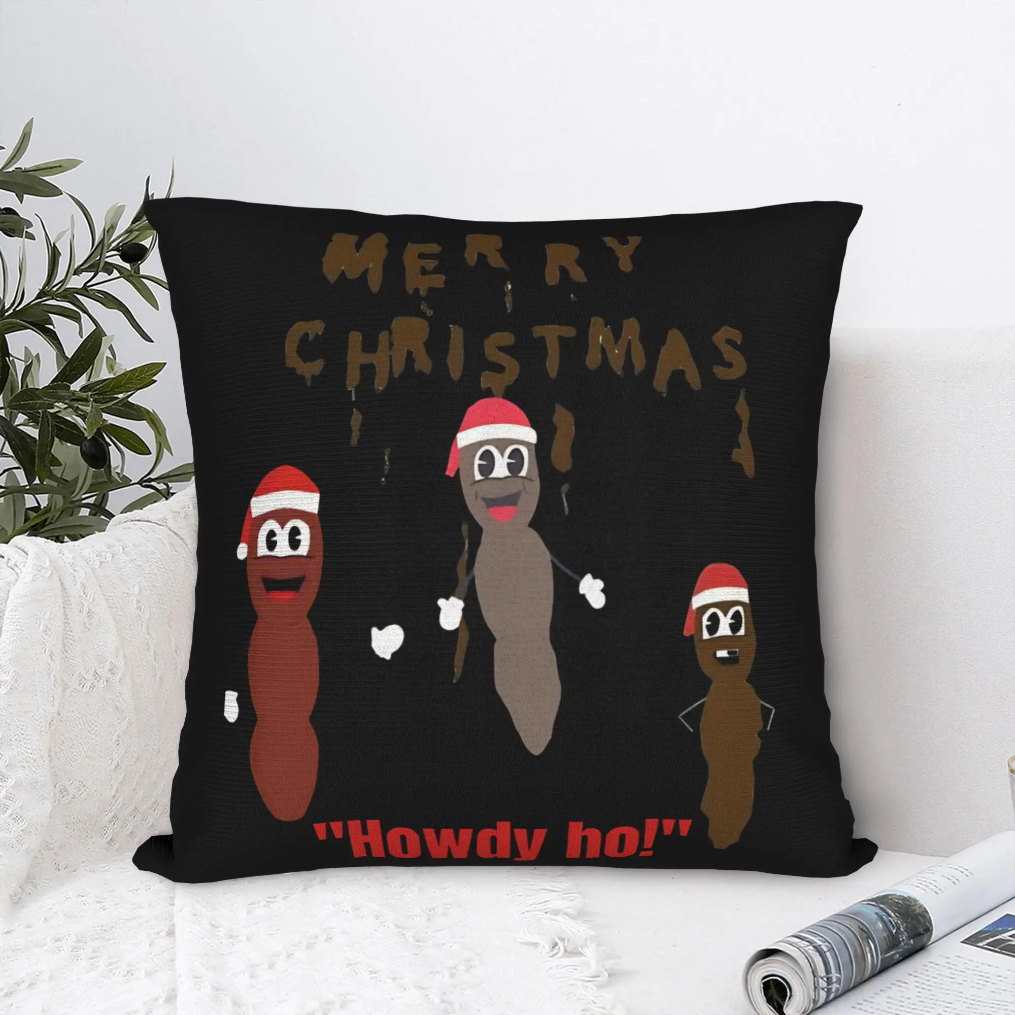 Mr Hankey Howdy Ho The Christmas Southparkd Pillowcase Polyester Cushion Cover Gift Throw Pillow Case Cover Home Zipper 18'