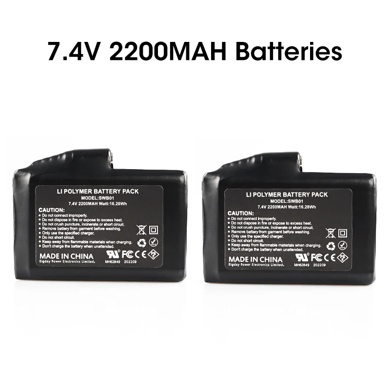 Savior Heat Battery 7.4V 2200mAh/3000mAh/4400mah Oplaadbaar voor verwarmde handschoenen Wanten Liners Verwarmde sokken Verwarmde kleding