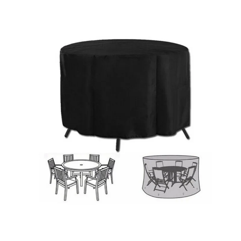 Large Round Waterproof Furniture Cover, Outdoor Garden Patio Table Chair Set