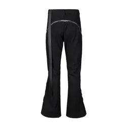 Men Denim Jeans Cotton Gothic Men's Clothing Autumn Loose Boot Cut Solid High Street Zip Black Jeans Long Pants