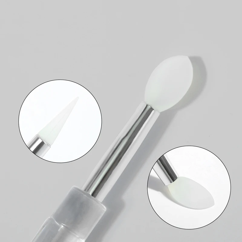 5PCS Multifunction Silicone Brush Nail Powder Make Up Eye Shadow Dipping Tool Nail Art Glitter Dip Brush Makeup Brush