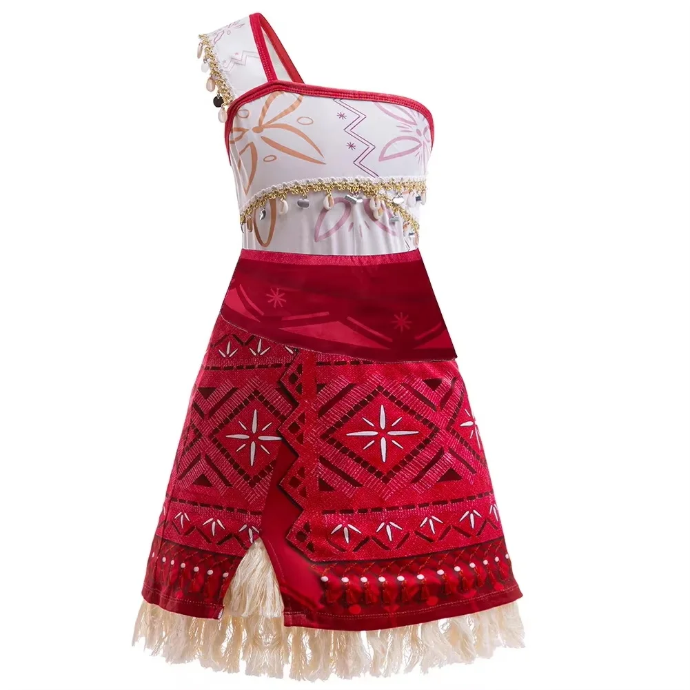 Vaiana Moana Carnival Cosplay Parent-Child Dress Mother And Daughter Halloween Party Princess Dress Adults Kids Costume Summer