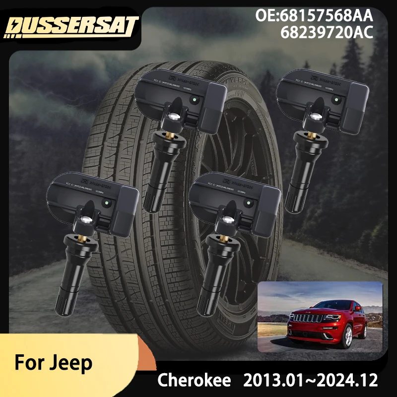 

Tire Pressure Sensor TPMS 433MHz 68157568AA 68239720AC for Jeep Cherokee 2013~2024 Dodge Ram Rebel TPMS