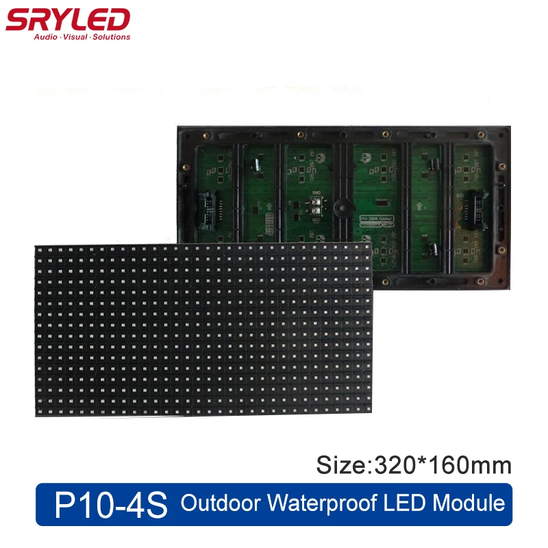 

SRYLED Led Module High Brightness P10 RGB 320mmx160mm 1/4 Scan Advertising HUB75 Led Display Panel Module